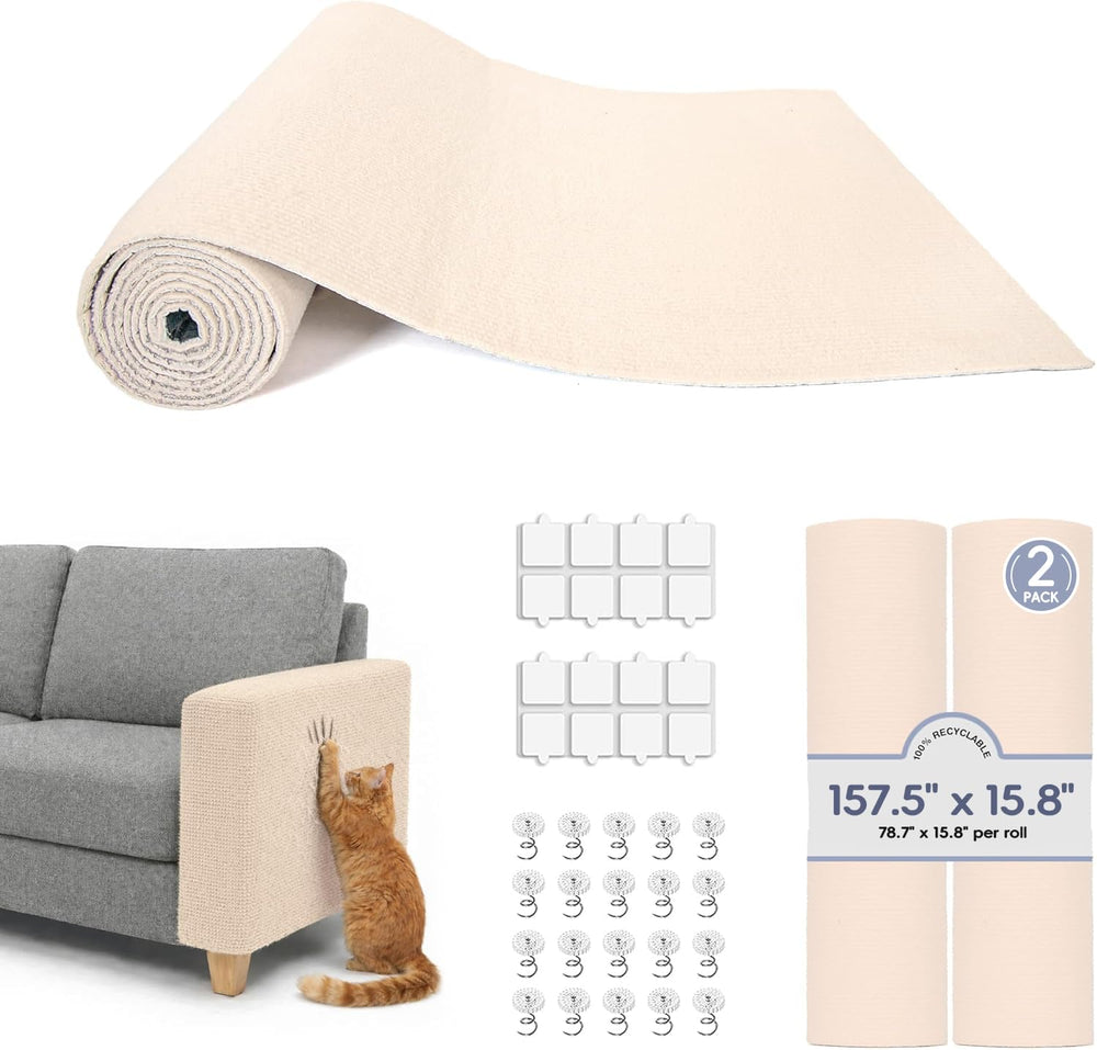 BOLIAN cat scratch mat protecting sofa area and decor.