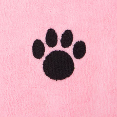 Bone Dry pink towel in car for on the go drying