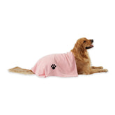 Bone Dry pink embroidered towel front view ideal for quick drying
