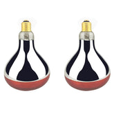 BONGBADA red infrared heat lamp bulb glows warmly for food service warming