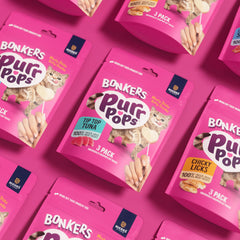 Bonkers freeze-dried cat treat close-up showing texture