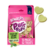 Bonkers Purrpops four-pack lollipop treats boost bonding moments with cats.