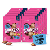 Bonkers Salmon Supreme crunchy outer with gooey center—savory texture appeal for cats.