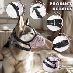 BONTHEE muzzle adjustable straps for secure fit.