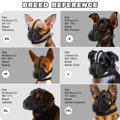 BONTHEE dog muzzle with reflective edges for safer night walks