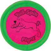 Booda Tail-Spin Flyer 10in front view, durable fetch toy for dogs.