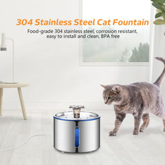 BOORCA cat fountain water level window for easy monitoring of hydration