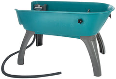 Booster Bath elevated pet bath blue main image showcasing comfortable at-home grooming.