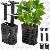 Borlech adjustable-height aquarium plant holder enables flexible layout.