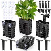 Borlech aquarium plant holder with extendable hook for adjustable depth in aquariums.