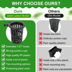 Borlech plant holder detail highlights durable PP plastic and clean edges.