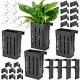 Borlech aquarium plant holder with hooks and suction cups for versatile mounting.
