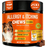 Botanic Skin Dog Allergy Chews bottle for easy daily use and skin comfort
