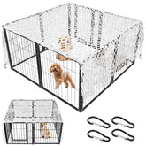 BOUTICOL dog playpen cover net keeps small dogs secure while maintaining airflow.