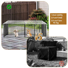 BOUTICOL white mesh cover offers clear visibility for pet supervision.