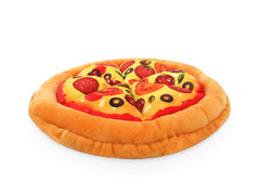 Bow Wow Pet Pizza Dog Toy with light filling supports easy handling and longer play