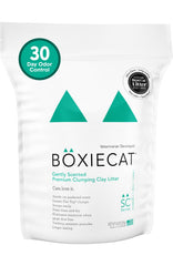 Boxiecat Gently Scented litter bag front showing a reliable odor control solution.