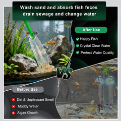 Boxtech vacuum-siphon drains efficiently, removing waste while preserving tank water