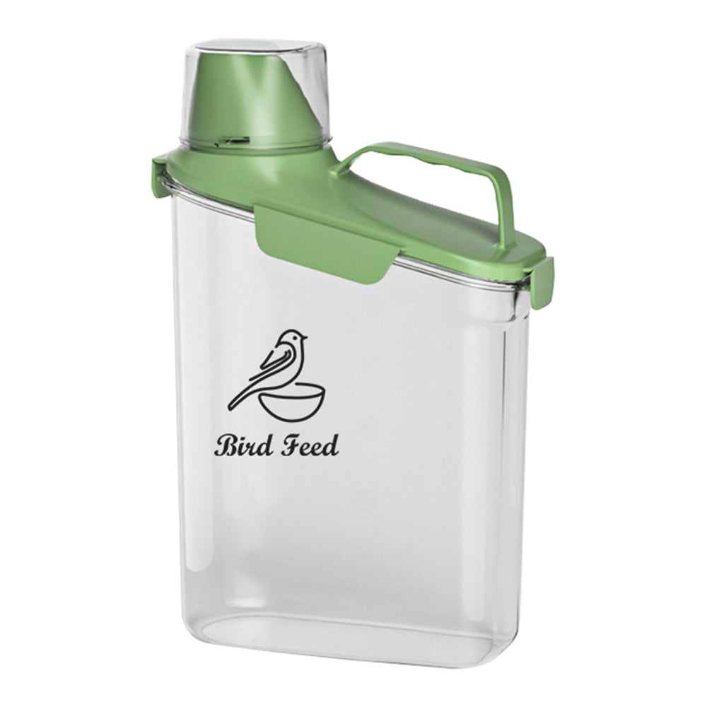 Brabtod bird seed storage container with airtight lid keeps seeds fresh.