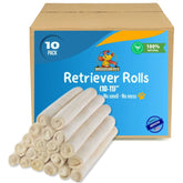 Brazilian Pet Premium Retriever Rolls label view, natural dog chew option
