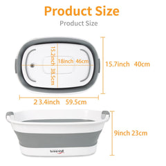 BREENHILL collapsible dog bath tub collapsed for compact storage.