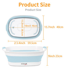 BREENHILL collapsible dog bath tub with drain plug for quick water release