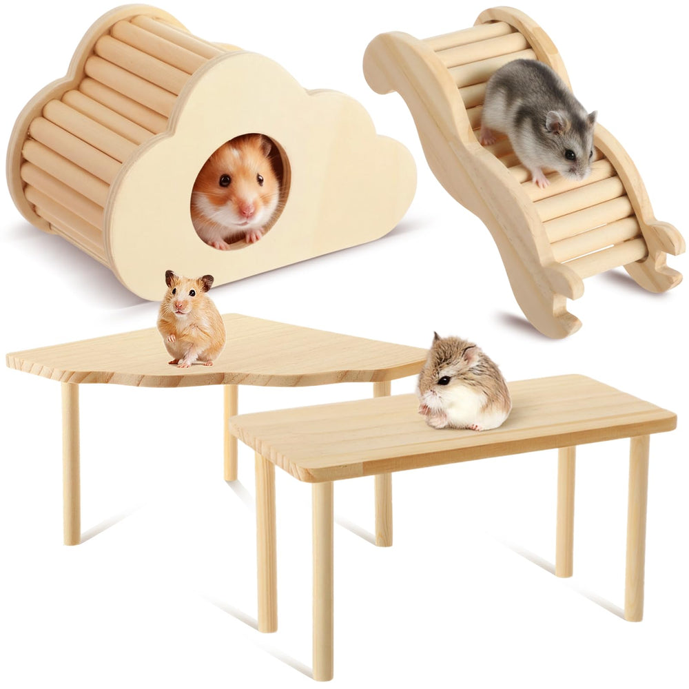 BreezeHug hamster platform for climbing and viewing in a bright cage.