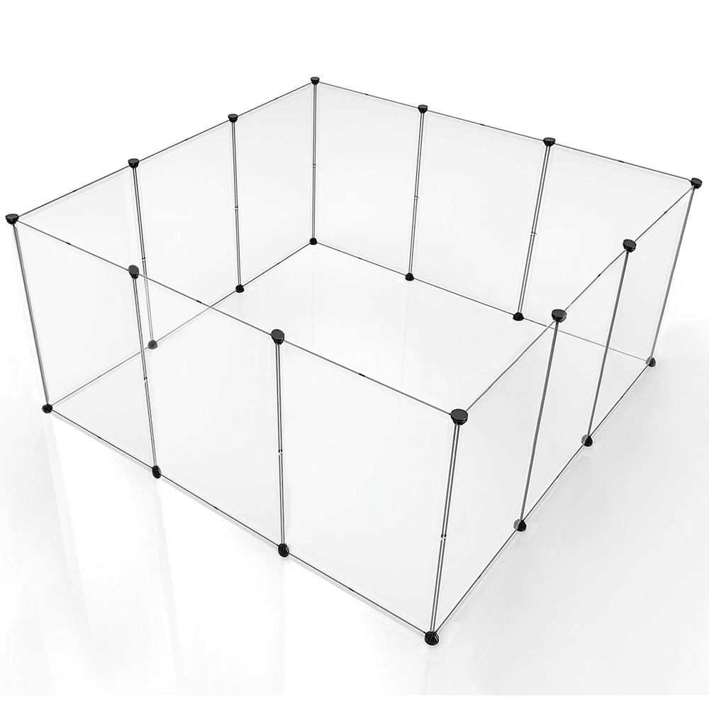 BRIAN & DANY clear acrylic playpen panel lets you observe your pet inside clearly