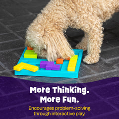 Brightkins Brain Teaser Puzzle twist, moveable parts challenge dogs to uncover treats.