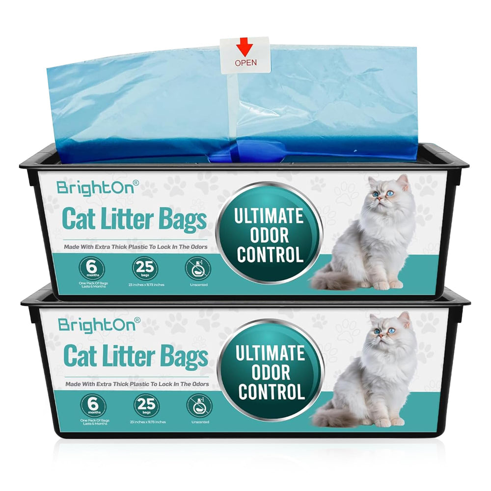 BrightOn Litter Bag Roll for Genie Easy Roll compatibility; clean odor containment.