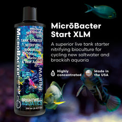 Brightwell Aquatics MicroBacter Start XLM being poured into a tank for fast filtration setup