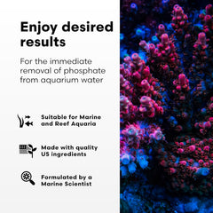Brightwell Aquatics Phosphat-E in-tank action, binding phosphates for clearer water.
