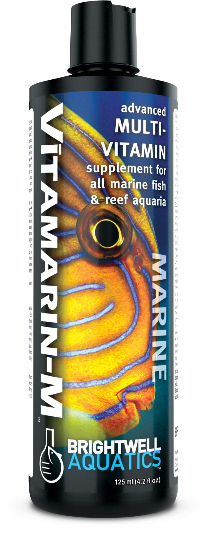 Brightwell Aquatics Vitamarin-M bottle with pour for easy reef tank dosing.