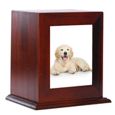 BRKURLEG wood dog urn with ashes offers a durable keepsake.