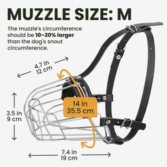 BRONZEDOG wire muzzle metal basket design delivers durable ventilation for active dogs.