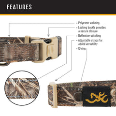 Browning Classic Performance Collar in navy solid color supports outdoor wear and visibility