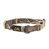 Browning Classic Preformance webbing pet collar highlights durable materials for long-lasting wear.
