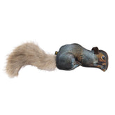 Browning Squirrel Fabric Squeaker Toy for dogs, durable for tug and fetch.