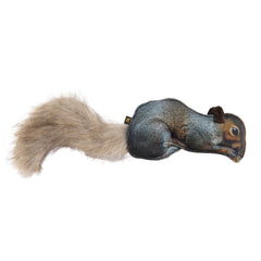 Browning Squirrel Fabric Squeaker Toy for dogs, durable for tug and fetch.