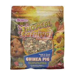 Brown's Tropical Carnival guinea pig food bag showing premium daily nutrition.