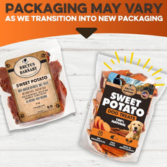 BRUTUS & BARNABY single-ingredient potato slices close-up ideal for sensitive stomachs.