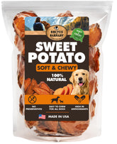 Brutus & Barnaby soft-chewy sweet potato slices, puppy-friendly chews