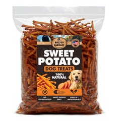 BRUTUS & BARNABY Sweet Potato Fries packaging highlights grain-free dog snack