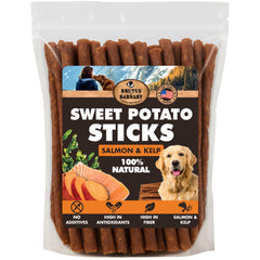 BRUTUS & BARNABY Sweet Potato Sticks pack shows grain-free dog treats for daily enjoyment.