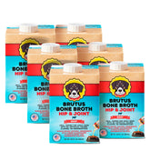 Brutus Beef Bone Broth dog bowl pour highlights savory aroma and easy topping.