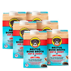 Brutus Beef Bone Broth dog bowl pour highlights savory aroma and easy topping.