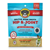 Brutus Bone Broth Topper packaging highlights beef flavor for picky eaters.