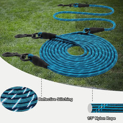 BTINESFUL nylon rope 1/3 inch blue diameter for sturdy tether