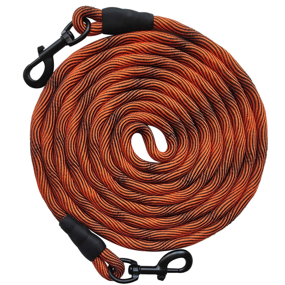 BTINESFUL tie-out rope 8ft orange-black for secure yard tethering