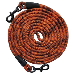 BTINESFUL tie-out rope 8ft orange-black for secure yard tethering